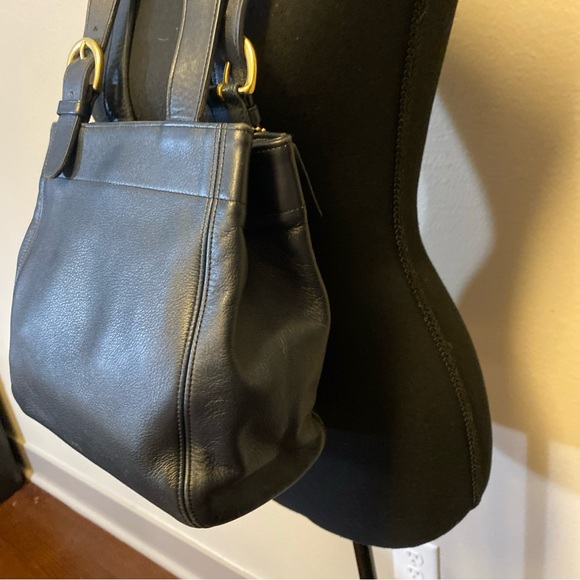 Coach Vintage Navy Leather Tote Bag 4157 - Picture 4 of 14